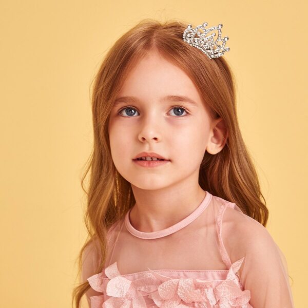 

Toddler Girls Rhinestone Engraved Crown Headband