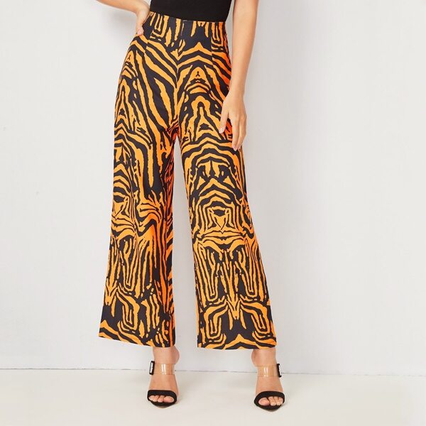 

Zebra Stripe Wide Leg Pants