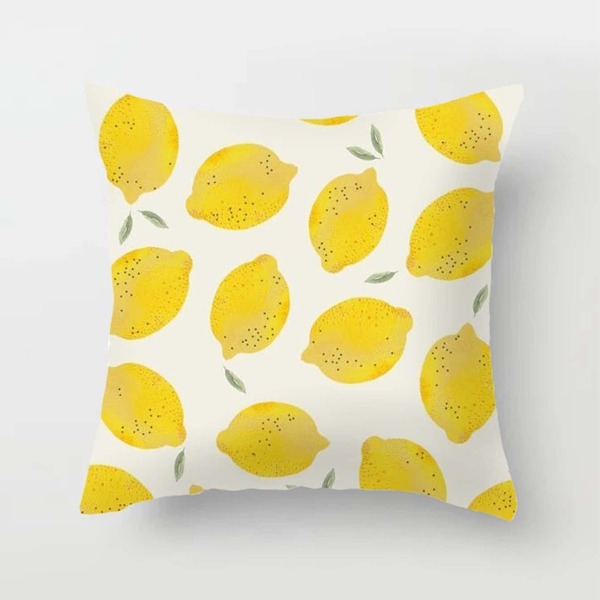 

Lemon Print Cushion Cover, Yellow