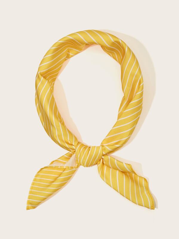 

Striped Pattern Bandana, Multicolor