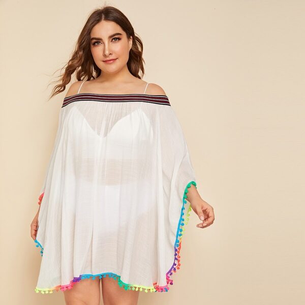 

Plus Pom-pom Trim Cover Up