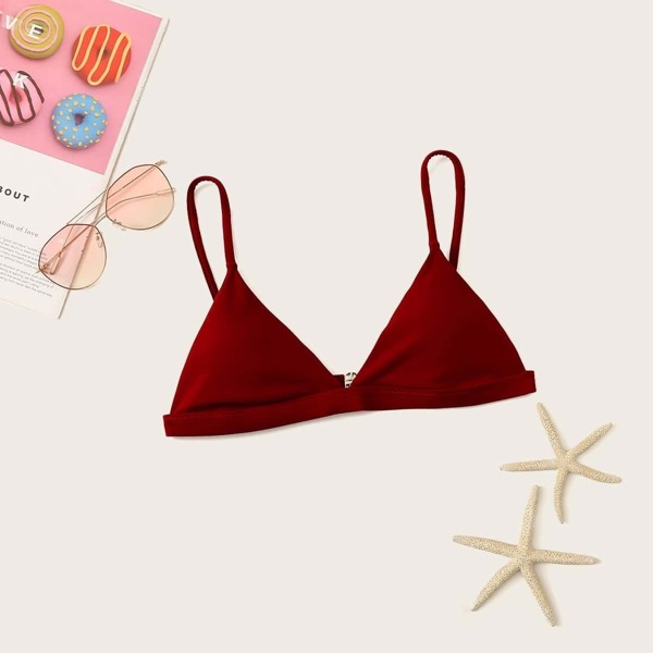 

Triangle Spaghetti Strap Bikini Top