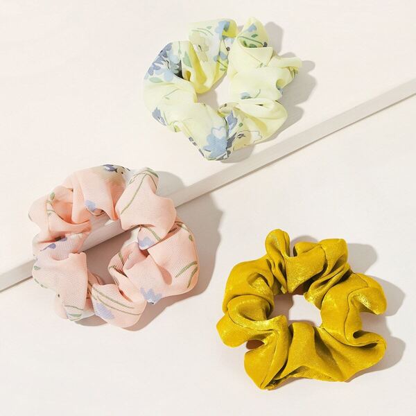 

Girls Flower Pattern Scrunchie 3pcs