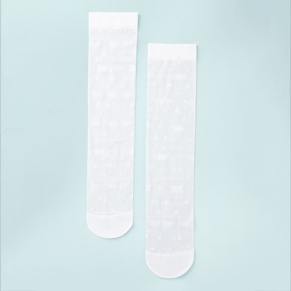 

Toddler Girls Sheer Mesh Knee Length Socks 1pair