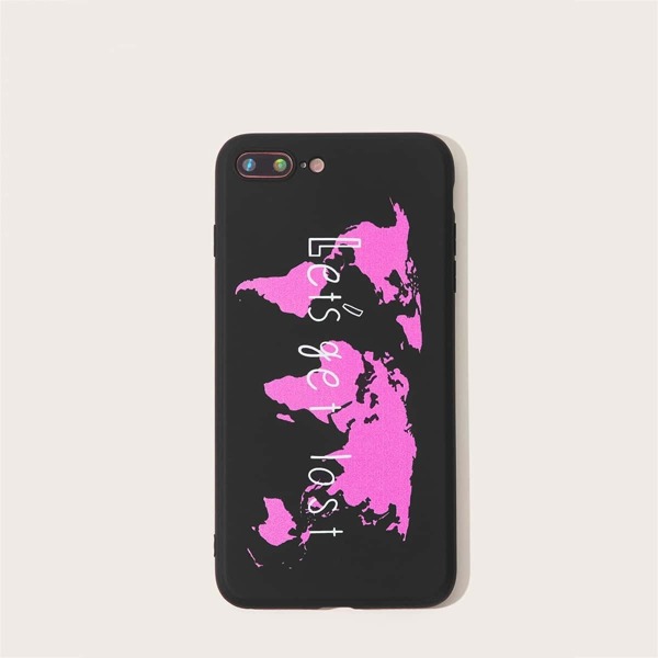 

Letter & Map Pattern iPhone Case