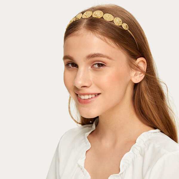 

Coin Design Headband, Gold