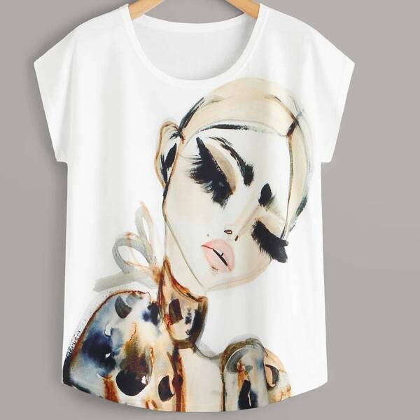 

Plus Girl Print Tee