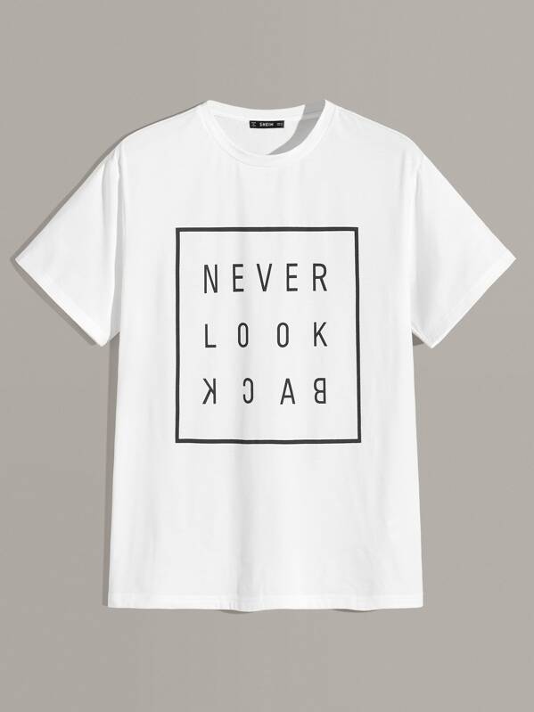 

Men Slogan Graphic Tee, White