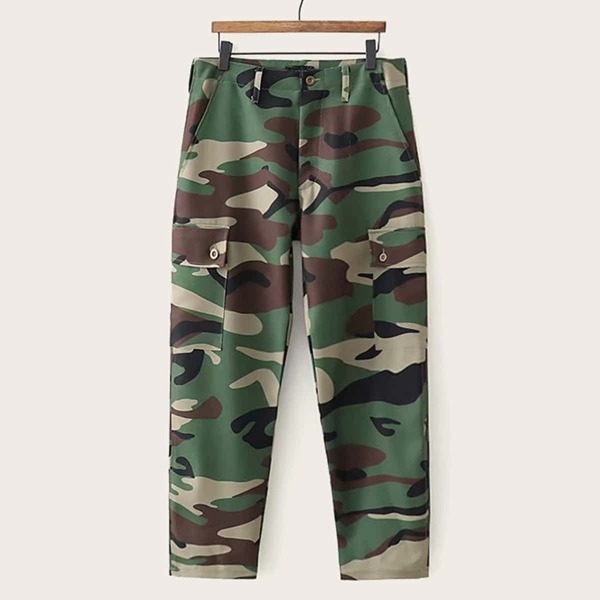 

Camo Print Pocket Side Cargo Pants