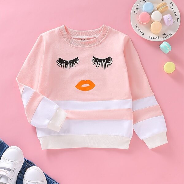 

Toddler Girls Cartoon Print Cut And Sew Sweatshirt