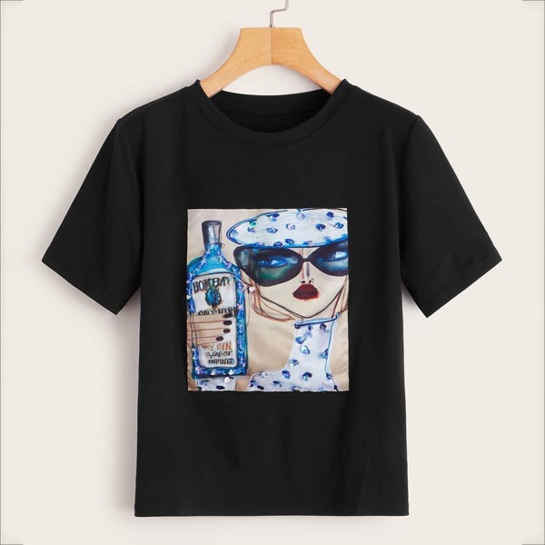 

Figure Print Short Sleeve Tee