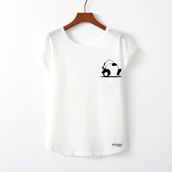 

Panda & Letter Print Tee