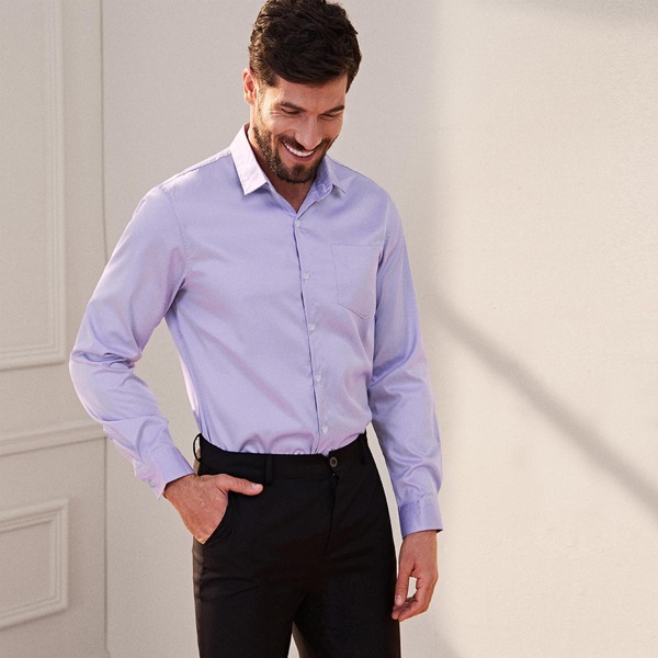 

Men Long Sleeve Solid Shirt, Purple