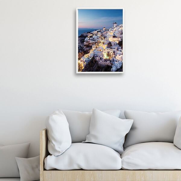 

White Town Scenery Wall Art Print