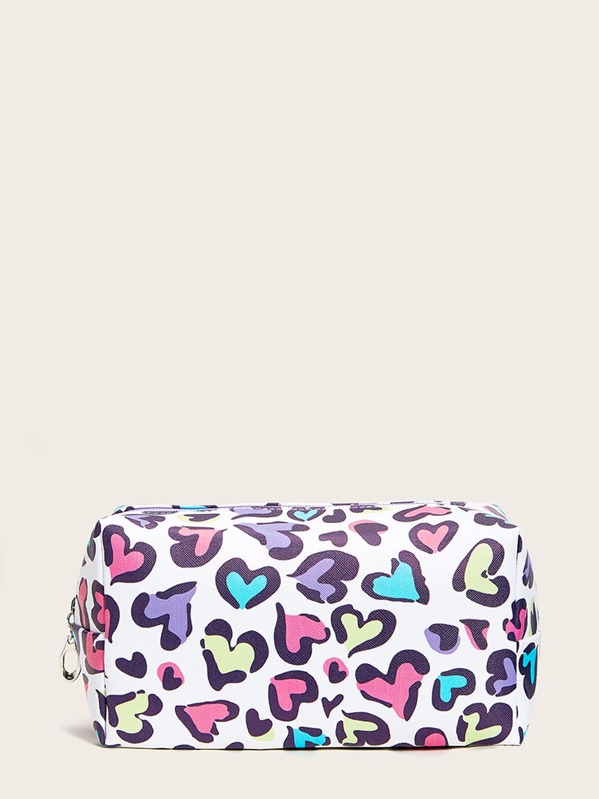 

Heart Pattern Makeup Bag, Multicolor