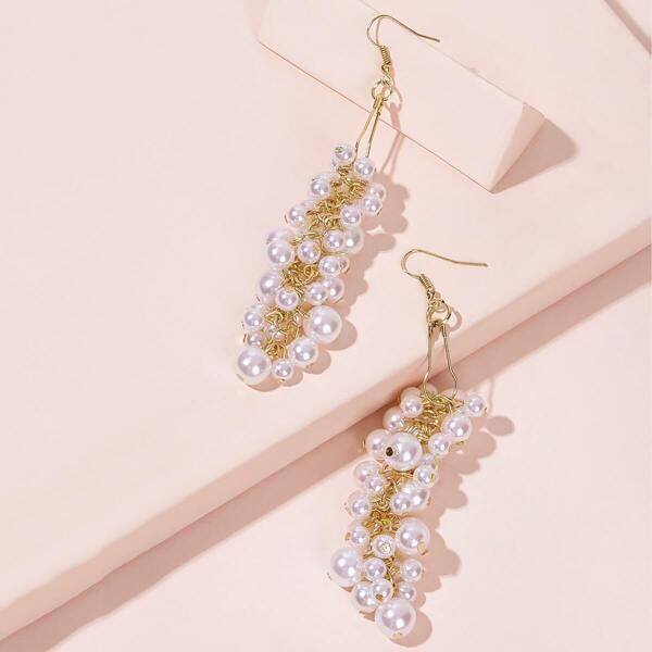 

Faux Pearl Drop Earrings 1pair