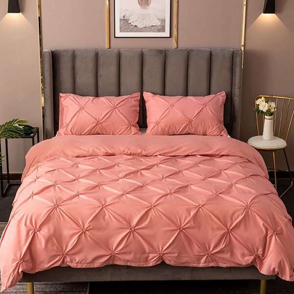 

Plain Floral Burst Pintuck Sheet Set