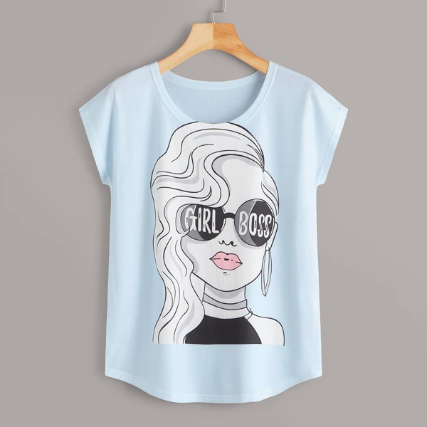 

Letter And Figure Print Tee