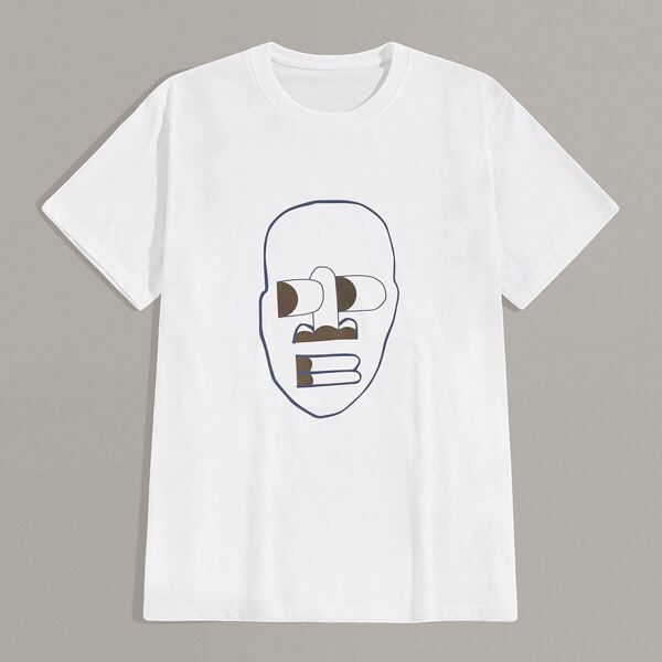 

Men Cartoon Print Tee