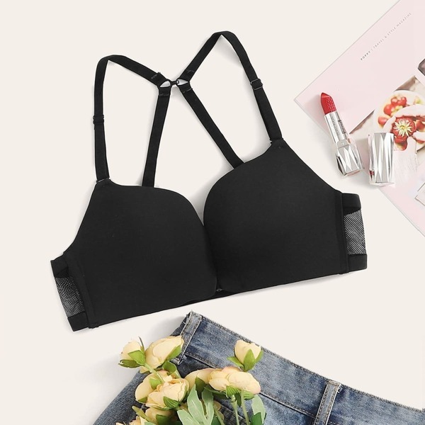 

Contrast Mesh Bra