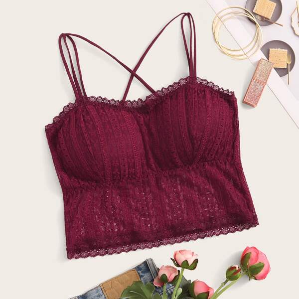 

Lace Trim Criss Cross Bralette