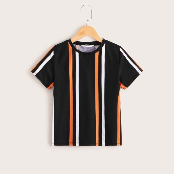 

Boys Striped Print Tee