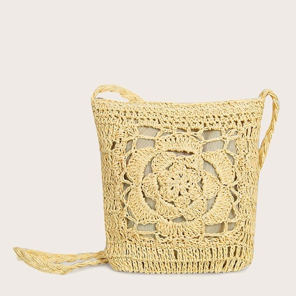 

Floral Braided Crossbody Bag