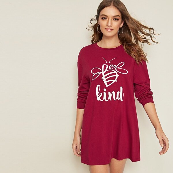 

Graphic Print Tee Dress