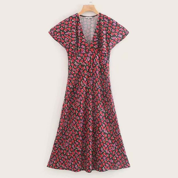 

Allover Floral Print A-line Dress