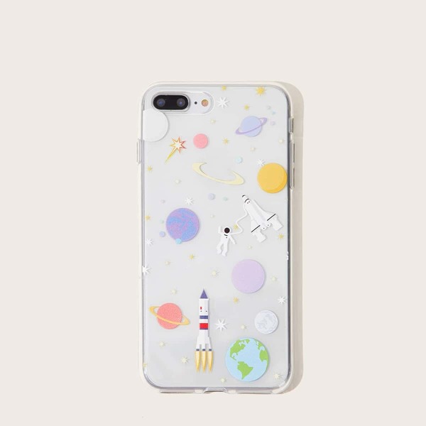 

Чехол для iPhone с изображением планеты, Многоцветный