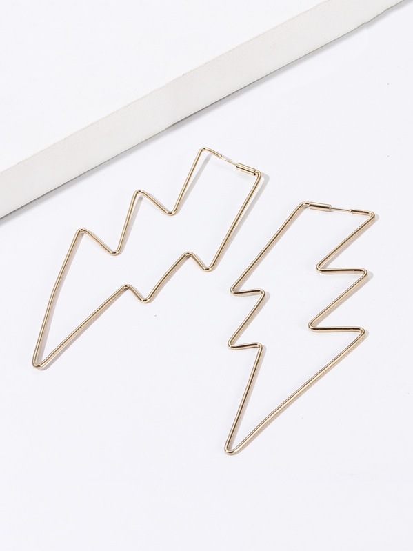 

Thunder Design Earrings 1pair, Gold