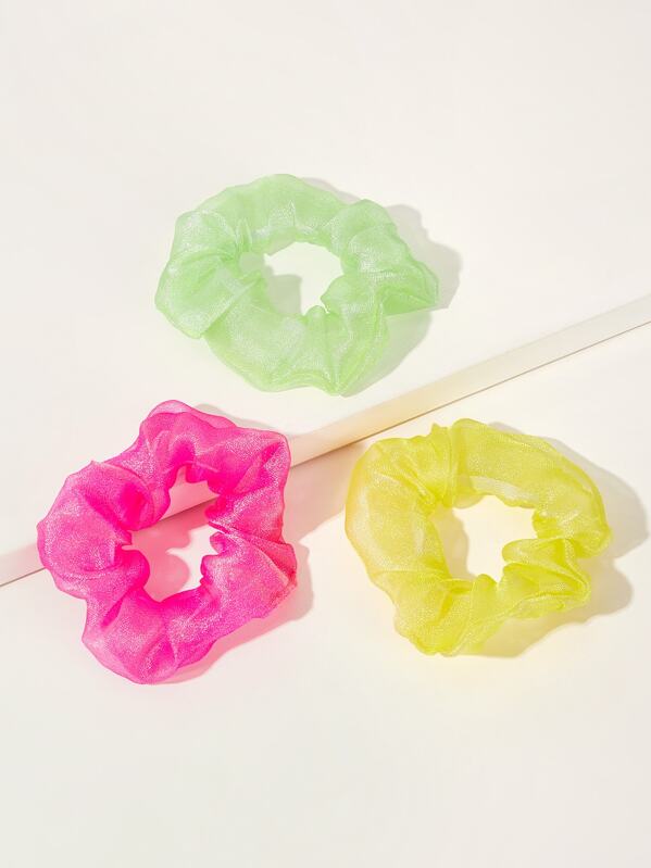 

Simple Neon Scrunchie 3pcs, Multicolor