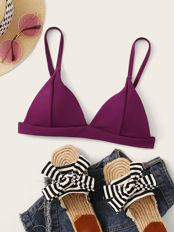 

Seam Detail Bikini Top, Burgundy
