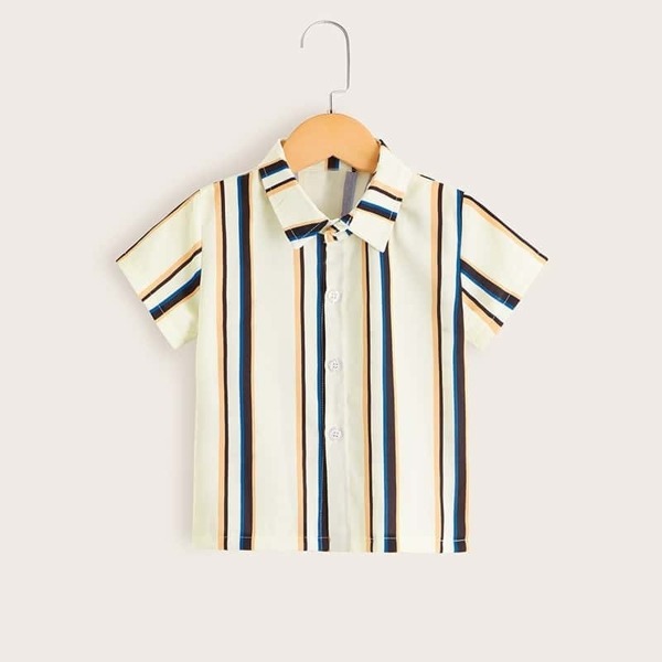 

Toddler Boys Striped Button Front Shirt