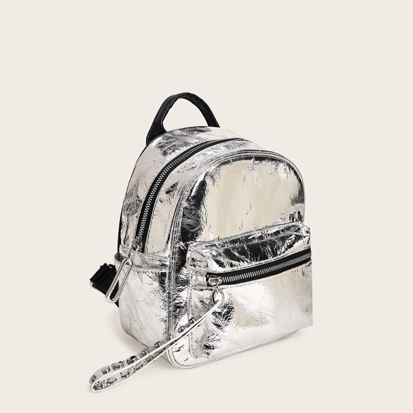 

Metallic Pocket Front Backpack