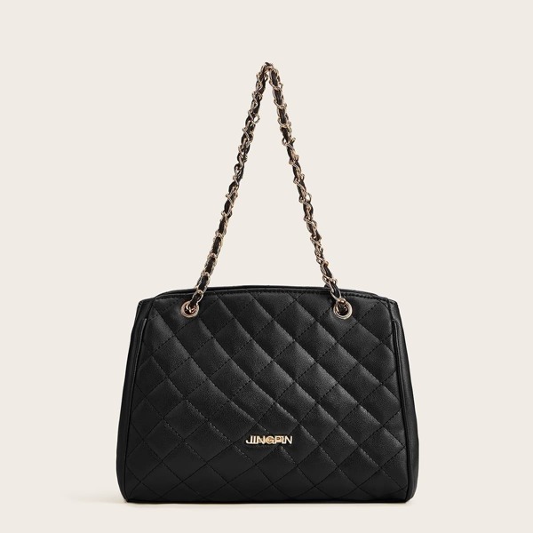 

Quilted Chain Tote Bag
