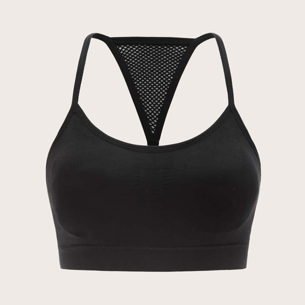 

Contrast Fishnet Sports Bra