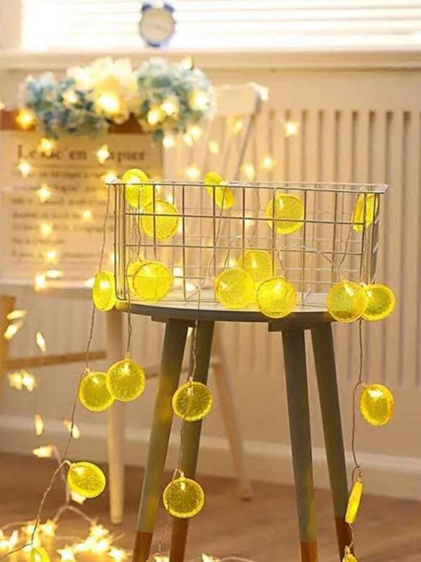

10pcs Lemon Shaped Bulb String Light 1.5M, Yellow