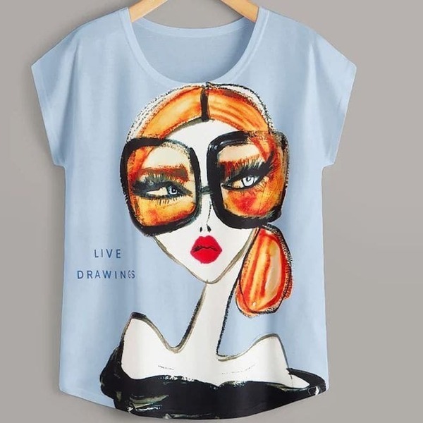 

Plus Figure & Letter Print Tee