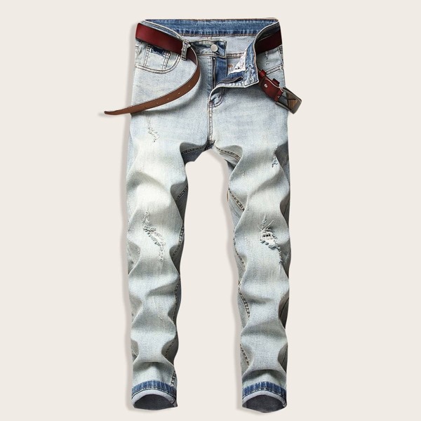

Men Ripped Faded Wash Skinny Jeans
