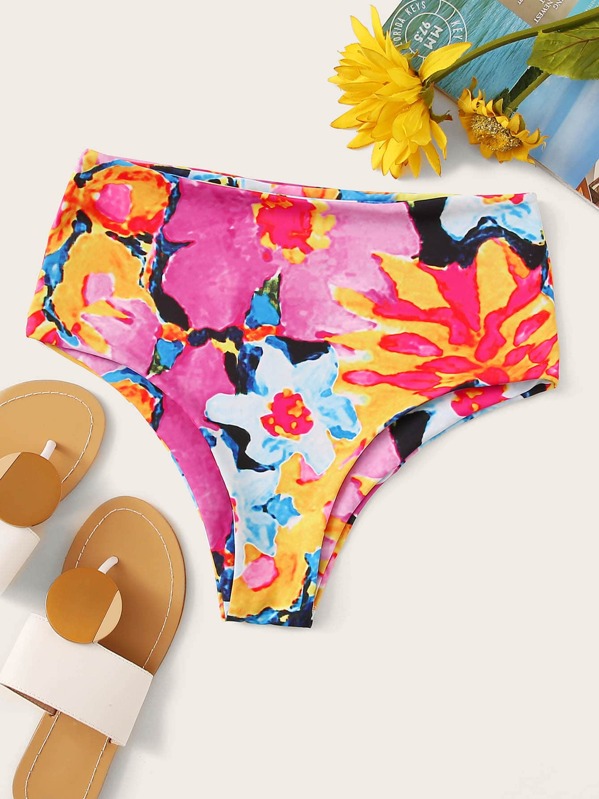 

Floral High Waist Bikini Panty, Multicolor
