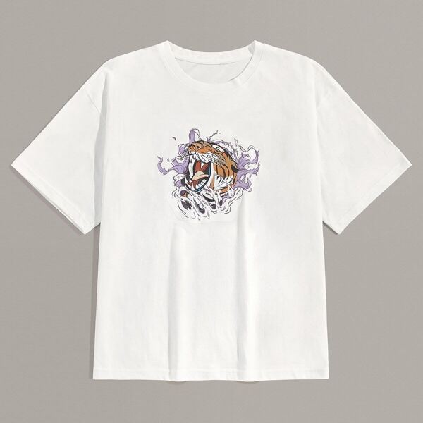 

Men Tiger Print Tee