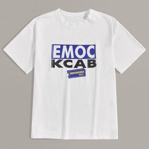 

Men Letter Print Tee