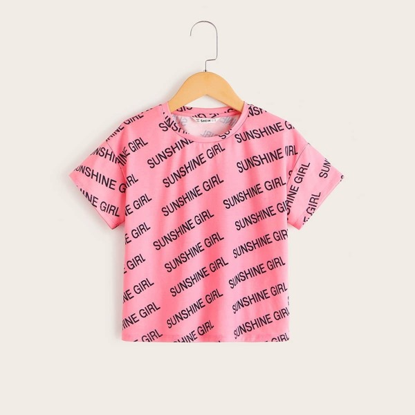 

Girls Slogan Print Tee