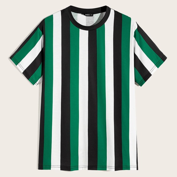

Men Short Sleeve Striped Tee, Multicolor