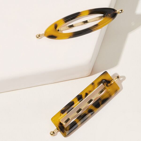 

Tortoiseshell Pattern Hairpin 2pcs