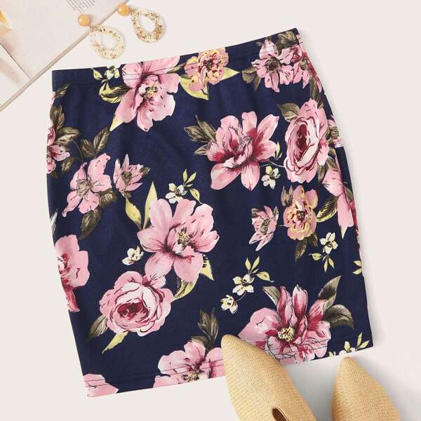 

Floral Print Skirt