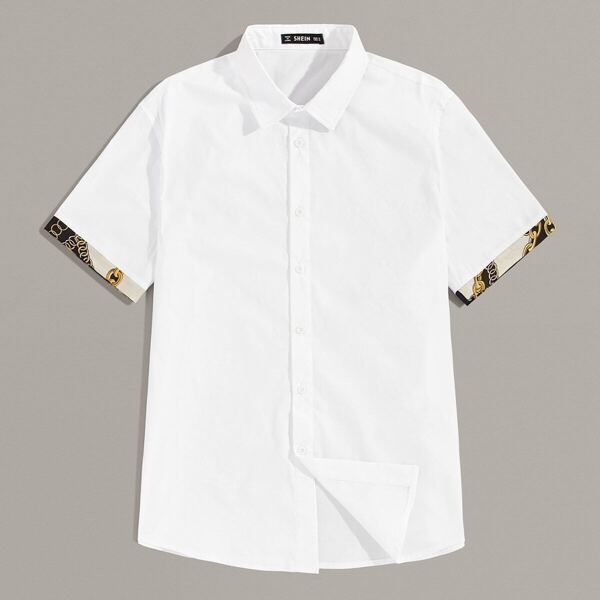 

Men Chain Print Shirt
