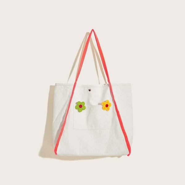 

Floral Decor Side Pocket Shopper Bag