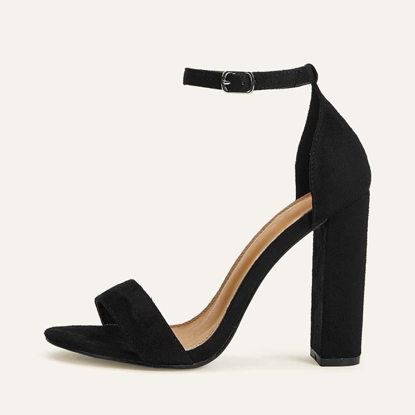 

Two Part Ankle Strap Chunky Heels